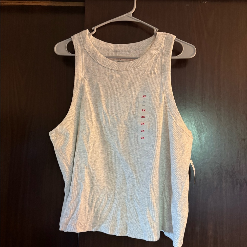 Old Navy Gray Tank Top Classic Crew Neck